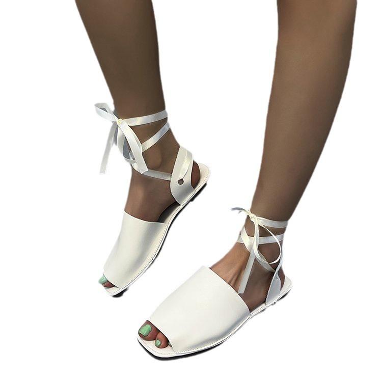 

Модные женские сандалии, новинка 2024 года, летние римские туфли с открытым носком в сказочном стиле, пляжная обувь, женские сандалии с ремешком 36