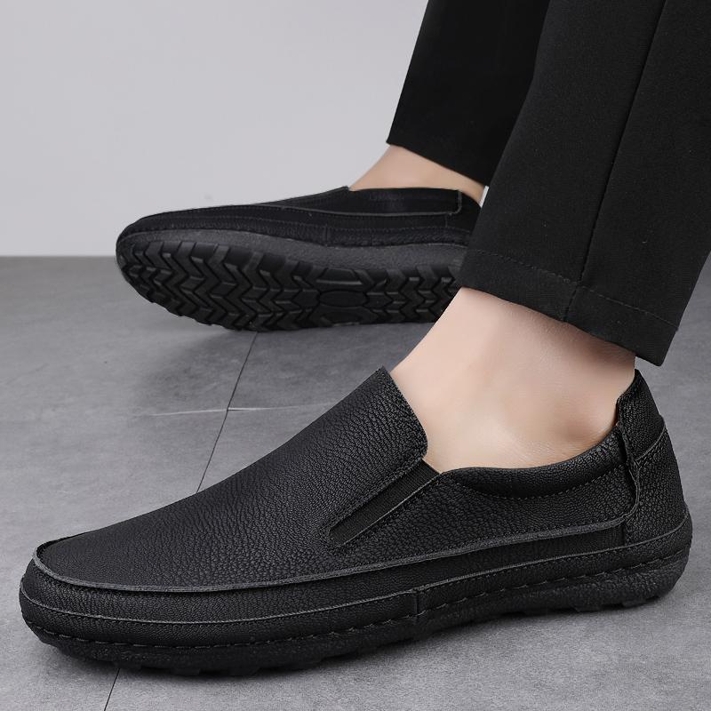 Luxury Men Casual Shoes Leather Men Loafers Handmade Flats Slip-On Flats Leisure Walk Mocasines High Quality Man Driving Shoes