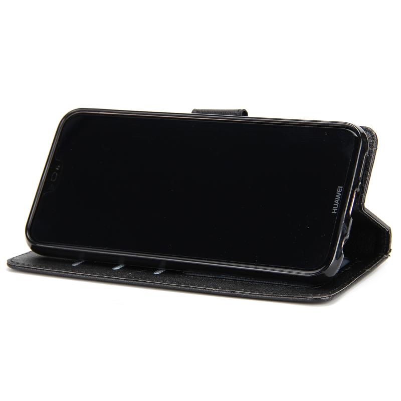 For HUAWEI Nova 3i/Y5 2019 PU Leather Protective Phone Case with 3 Cards Slots Bracket