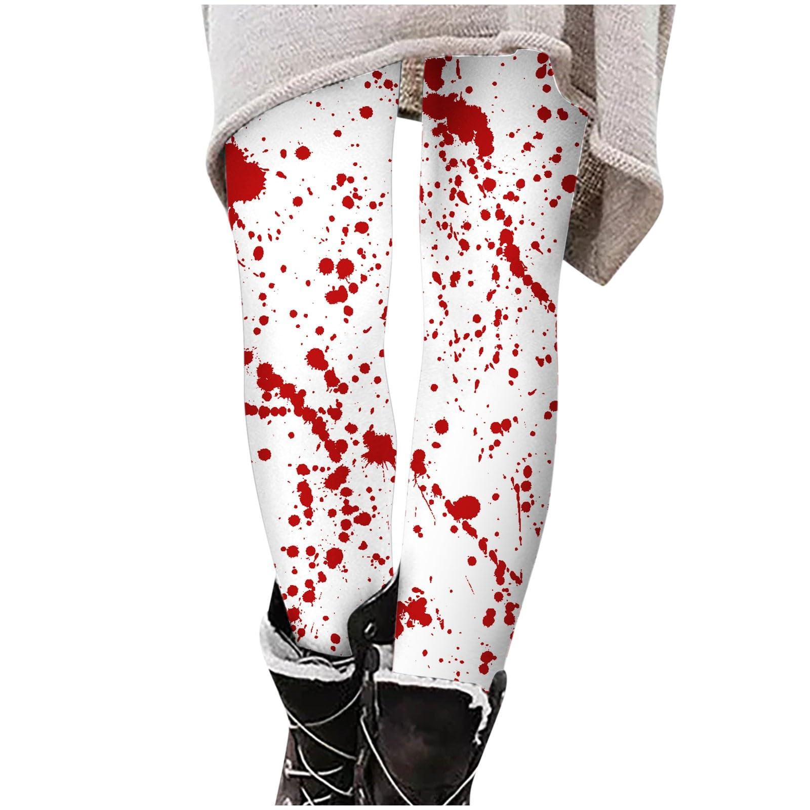 

Женская мода, эластичные брюки с принтом на Хэллоуин, повседневные домашние брюки для сна S белый