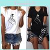 T-shirt Elegante con Stampa a Cuori per Donna Caratterizzata da Tessuto Morbido e Confortevole e Design Casual