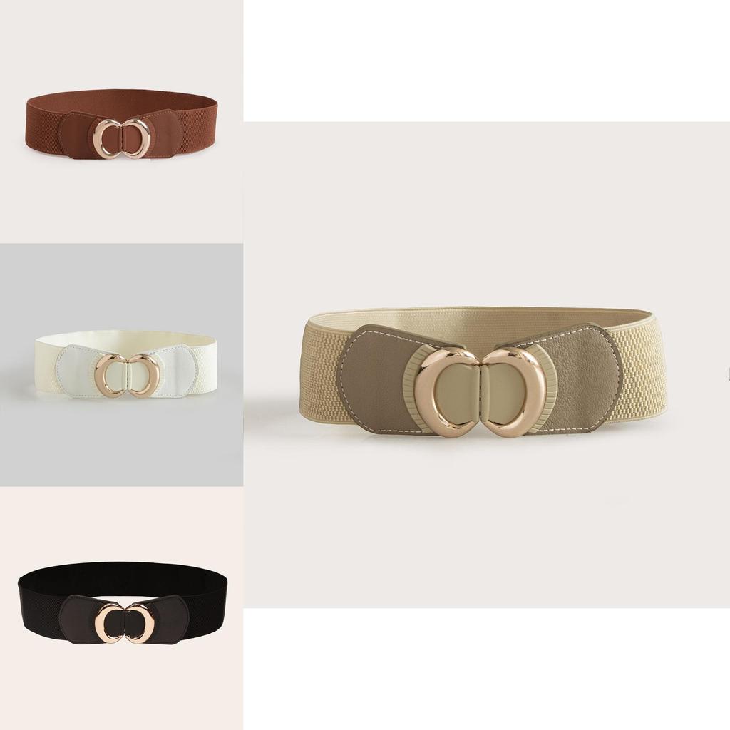 Stylish Female Eastic Waist Cincher With Metal Clasp For Casual Office Wear