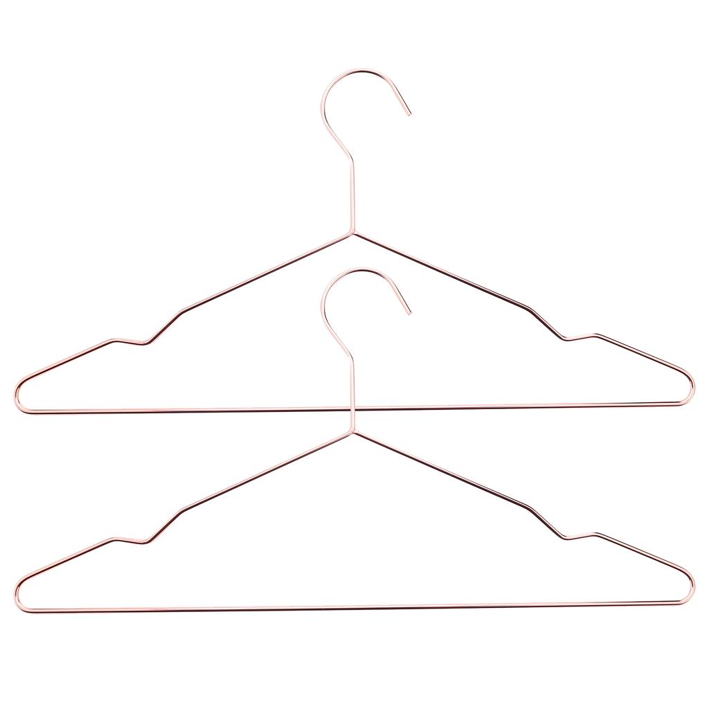 M-Modern-17 Inch Adult Heavy Duty Strong Rose Gold Clothes Hangers, Coat Hangers, Suit Hangers, Shirt Dress Hangers, Heavy Duty
