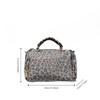 Women'S Retro Leopard Print Diamond Jewelry Handbag Large Capacity Trendy Personalized Shoulder Bag