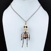 Howlite Pendant Copper Wire Wrapped Pendant Titanium Bead Eyes Pendant Skeleton Pendant Handmade Gemstone Jewelry Skull Bone Face Pendant