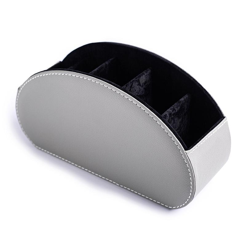 Remote Control Holder Organizer  Controller Stand 5 Compartment Pu Leather Storage Box And Tv Stand Desk Storage Box