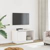 VidaXL TV Stand White 74x35x44 Cm Solid Pine Wood 814335
