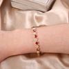 Geometric Pattern Cubic Zirconia Tennis Bracelet Gold Plated Copper Chain Wristband Wrist Accessory For Women Men