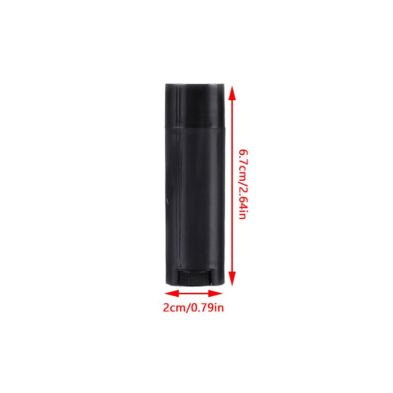 6Pcs/lot 4.5g Rotate Empty Oval Lip Balm Tube Plastic White Solid Perfume Deodorant Containers Portable Makeup Lipstick Tubes