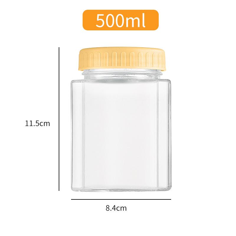 Macaron Series Transparent Sealed Glass Storage Jar for Dried Fruit, Tea, and Candy - Moisture-Proof Kitchen Container