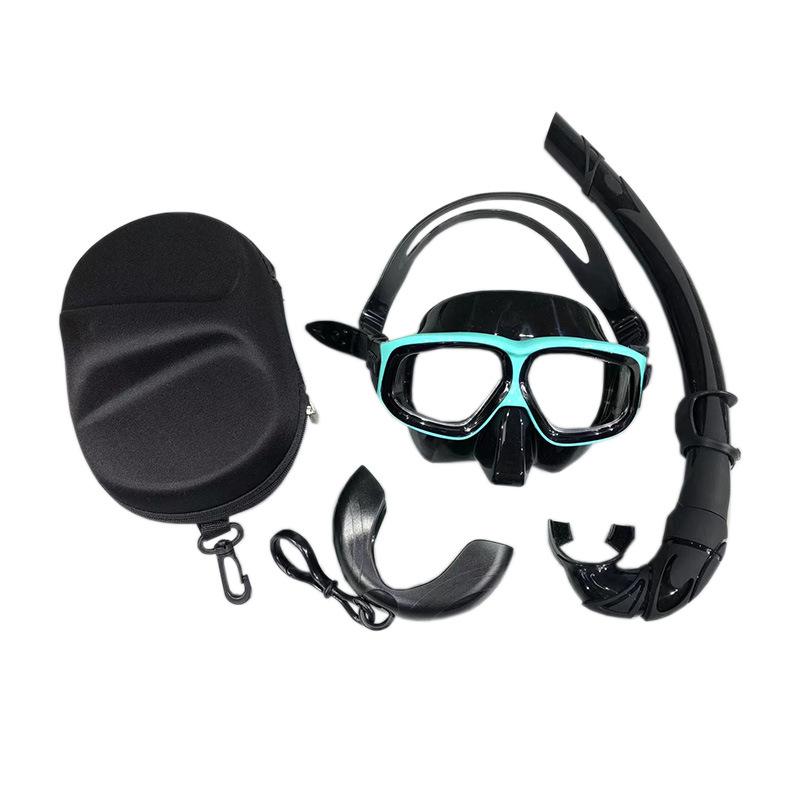 

Набор для фридайвинга и снорклинга, маска-лягушка, бокс One size озеро синий