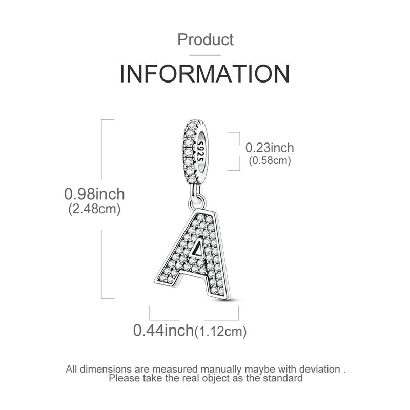 

Copper 26 A-Z Alphabet Letter Charms Dangle Pendants Fit Original Bangle Bracelet Necklace Jewelry Gift For Women