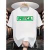 European Sizes Men's Printed T-Shirt Summer Loose Round Neck Versatile Fashion Top
