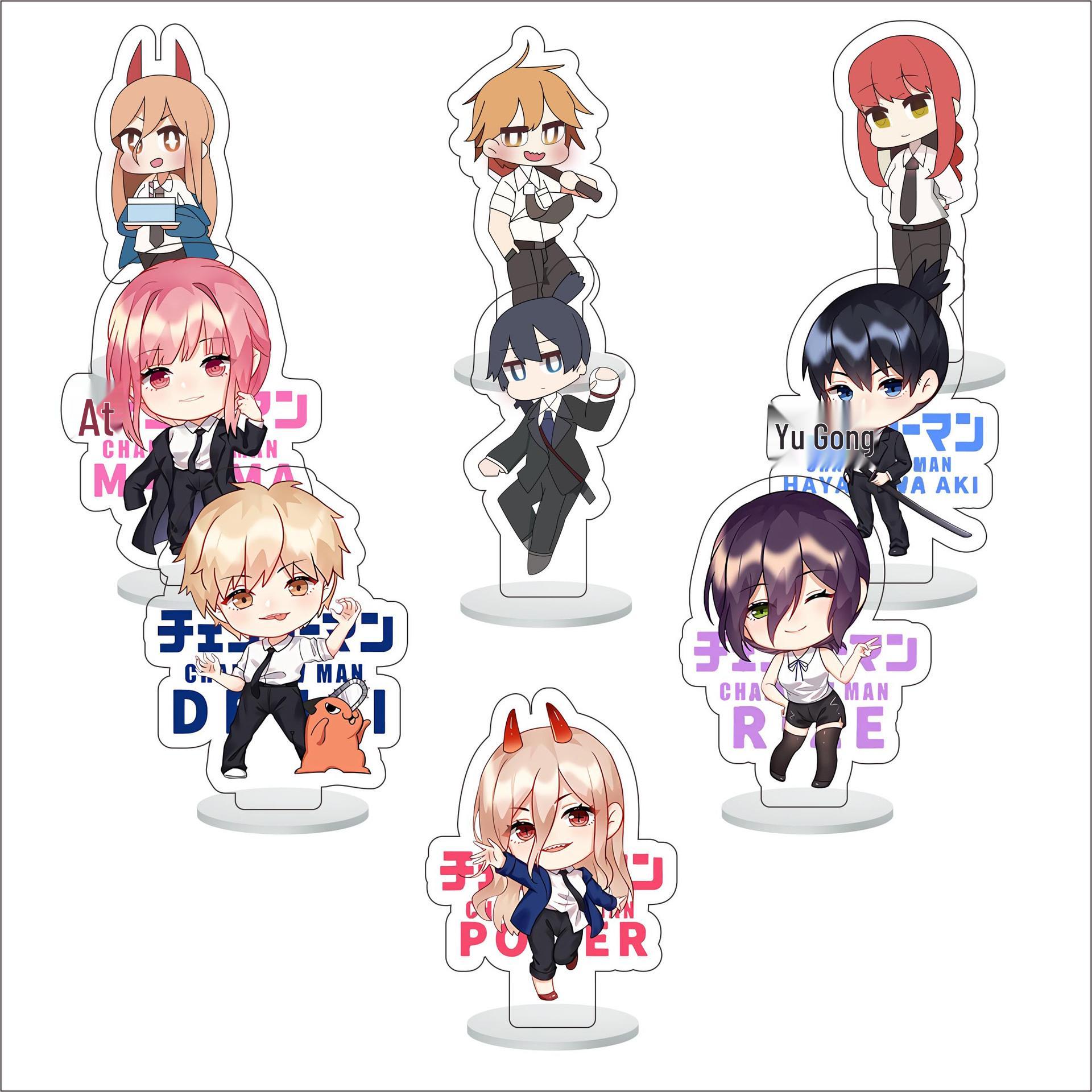Chainsaw Man Acrylic Mini Standee Ornament - Creative Anime Gift 6cm Set Mini Standee