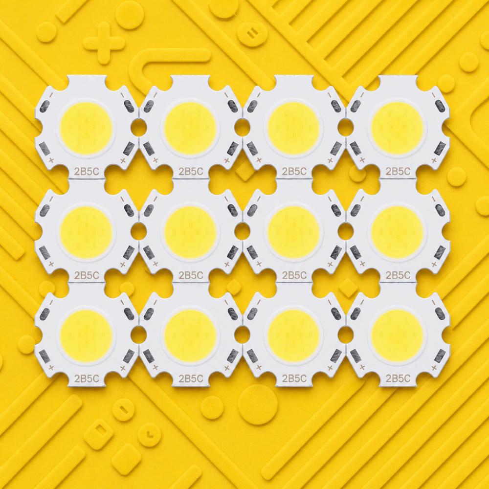 12PCS 5W COB Light Emitter 15-17V COB LED Chip Beads Easy Energy Saving Bulb Downlight Ceiling Lamp
