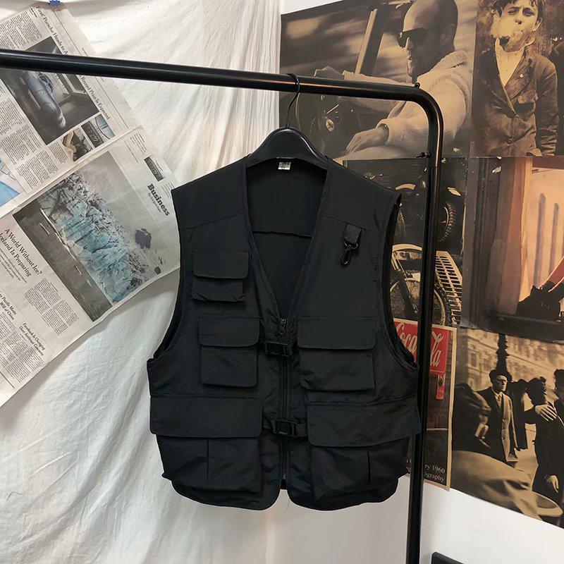 2023 Autumn Unisex Tactical Vest - Chinese Trend, Hip Hop High Street Sleeveless Jacket