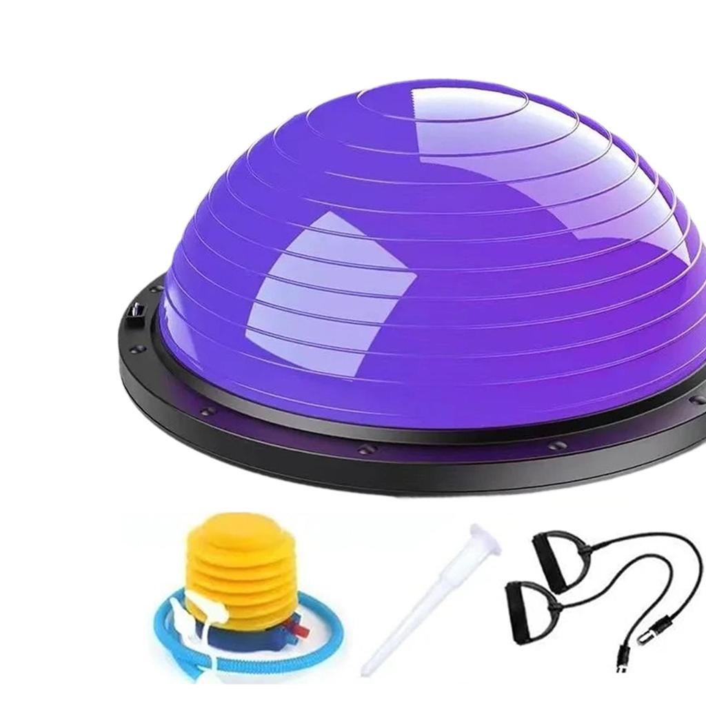 18 Inch Balance Ball with Resistance Band, Non-Slip Base for Gymnastics, Dance, Pilates
