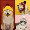 Knitted Dog Hat Pet Headwear Dog Hat for Weather Hand-knitted Pompon Pet Hat for Small Dogs Cats Winter Warmth Wear