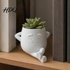 PLA Flowerpot 3D Printed Face Planter Pot Decorative for Indoor Outdoor Cactus