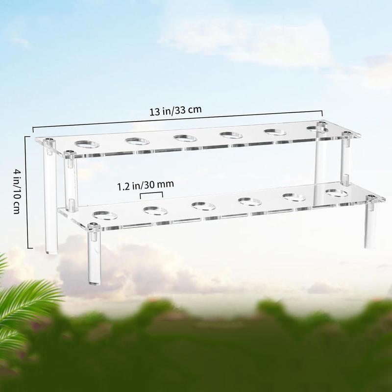 Clear Acrylic Ice Cream Cone Holder Dessert Popcorn Display Stand 12 Hole Baking Kitchen 2 Tier Wedding Party Buffet Food Shelf