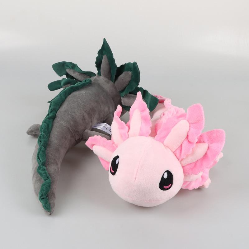 45cm Colorful Axolotl Plush Toy Kawaii Salamander Stuffed Dolls Animal Pillow Children Christmas Birthday Gift