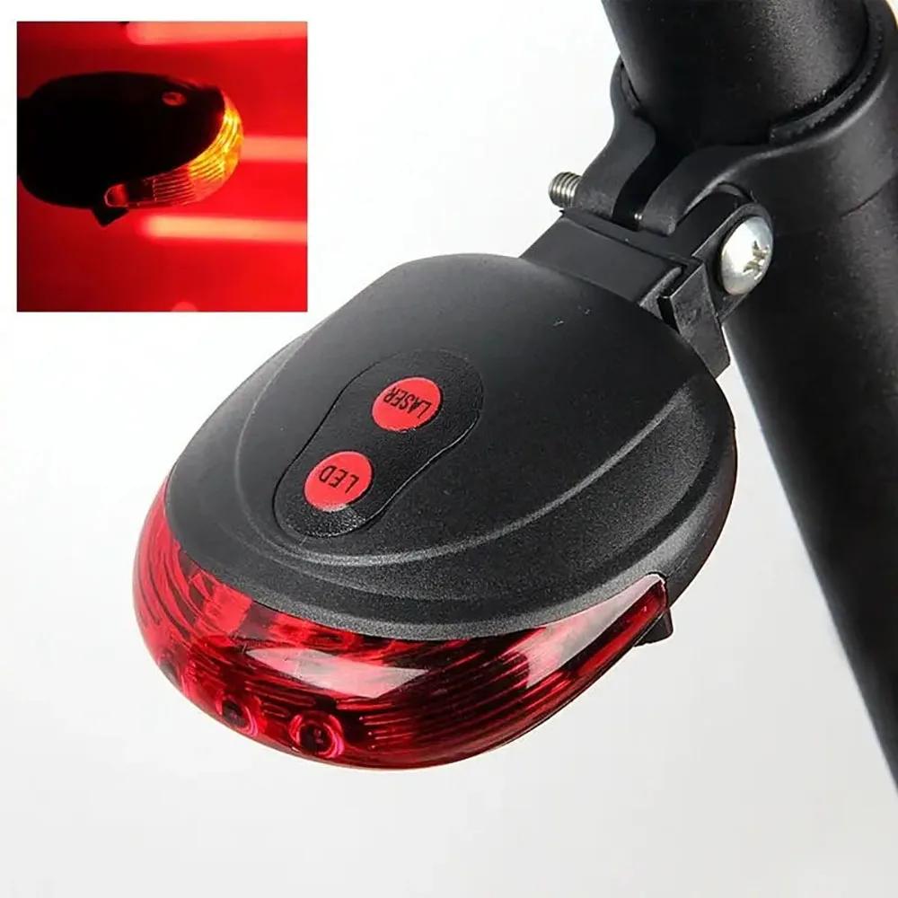 

5 LED Bike Tail Light Rear Cycling Lamp Night Riding Safety Waterproof Bicycle Warning Taillight for Outdoor Road Commuting червоний