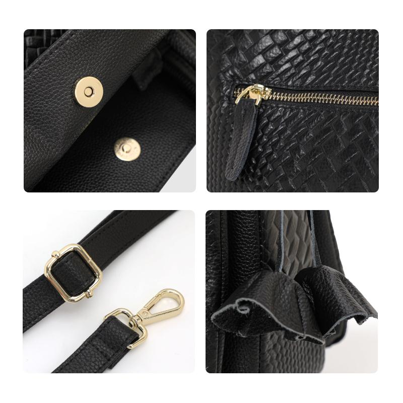 Aidrani Женская сумка из натуральной кожи с роскошными плетеными узорами — фото 6