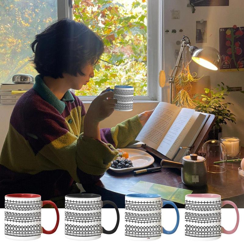 350ML Versteckte Schimpfwort-Nachricht Keramik-Kaffeetassen Lustige Nachricht Kaffeetasse Moderne Tasse Trinkgeschirr Tassen und Becher Freunde Einzigartiges Geschenk