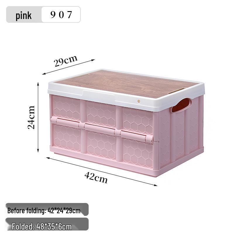 

Wheeled Folding Storage Box for Books, Household, Car Organizer, Camping Supports Single Piece Dispatch