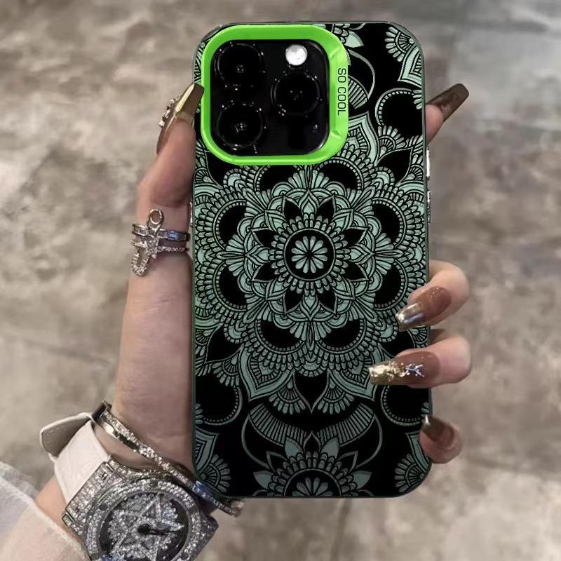 Retro Totem Pattern Phone Case for iPhone 12 to 17 iPhone 14Pro