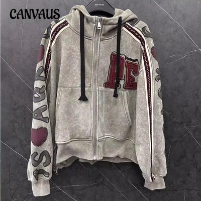 Жіночий осінній товстий толстовка з флісовим капюшоном і вишиванкою великого розміру