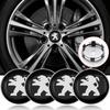 4pcs ABS 60MM Car Wheel Center Caps Fit For Peugeot 208 308 508 2008 3008 Replacement Rim Hub Cover Styling Accessories
