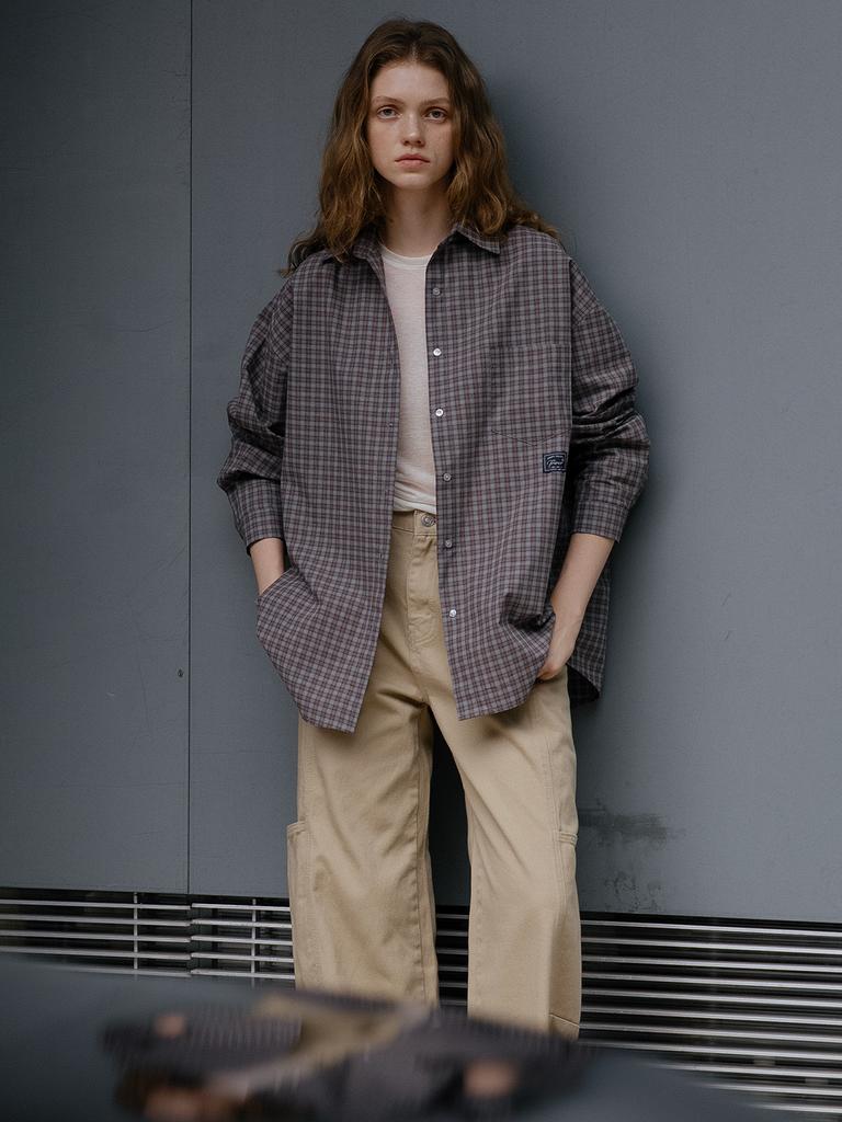 Peulibeo07 Oversized Checked Shirt Frfa01Sh10_3Color