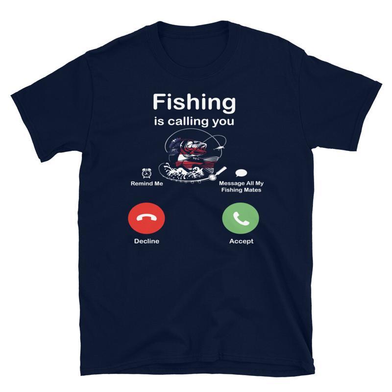 Fishing Is Calling You Fishing Fish Nature Outdoors Tshirt