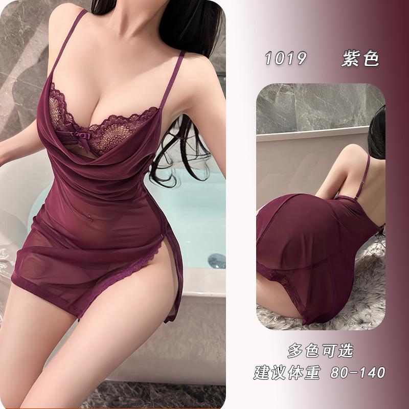 Sexy plus size perspective dating robe sexy sex pajamas pure perspective lace nightdress flirting sex underwear