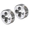 Uxcell 2pcs Round Threading Dies M10 X Metric Thread Threading Fixing Dies Alloy Tool Steel Tapping Repair Tool 1.5 Left-Hand