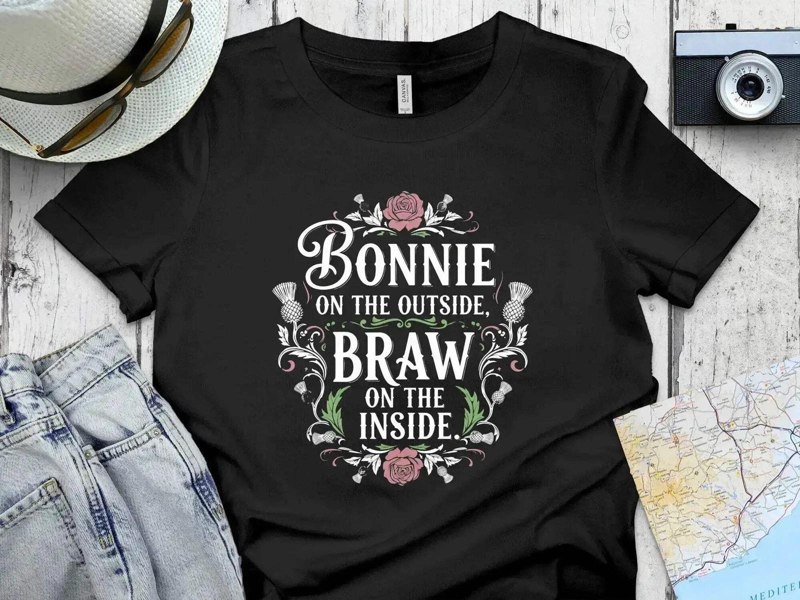 Bonnie On The Outside Braw On The Inside Floral T-Shirt M
