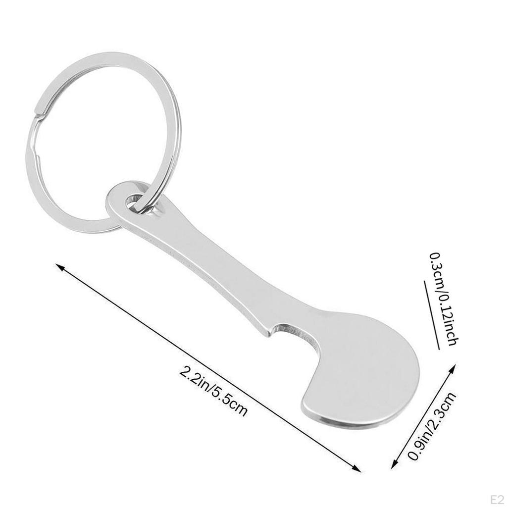 Keychain Trolley Tokens Pendant ,Keychain Bottle Opener Tool ,Pocket ,Keyring for Shopping