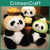 Entzückendes Panda-Plüschtier mit Eis und Hamburger-Lieferoutfit Perfekt für Kindergeburtstagsgeschenke