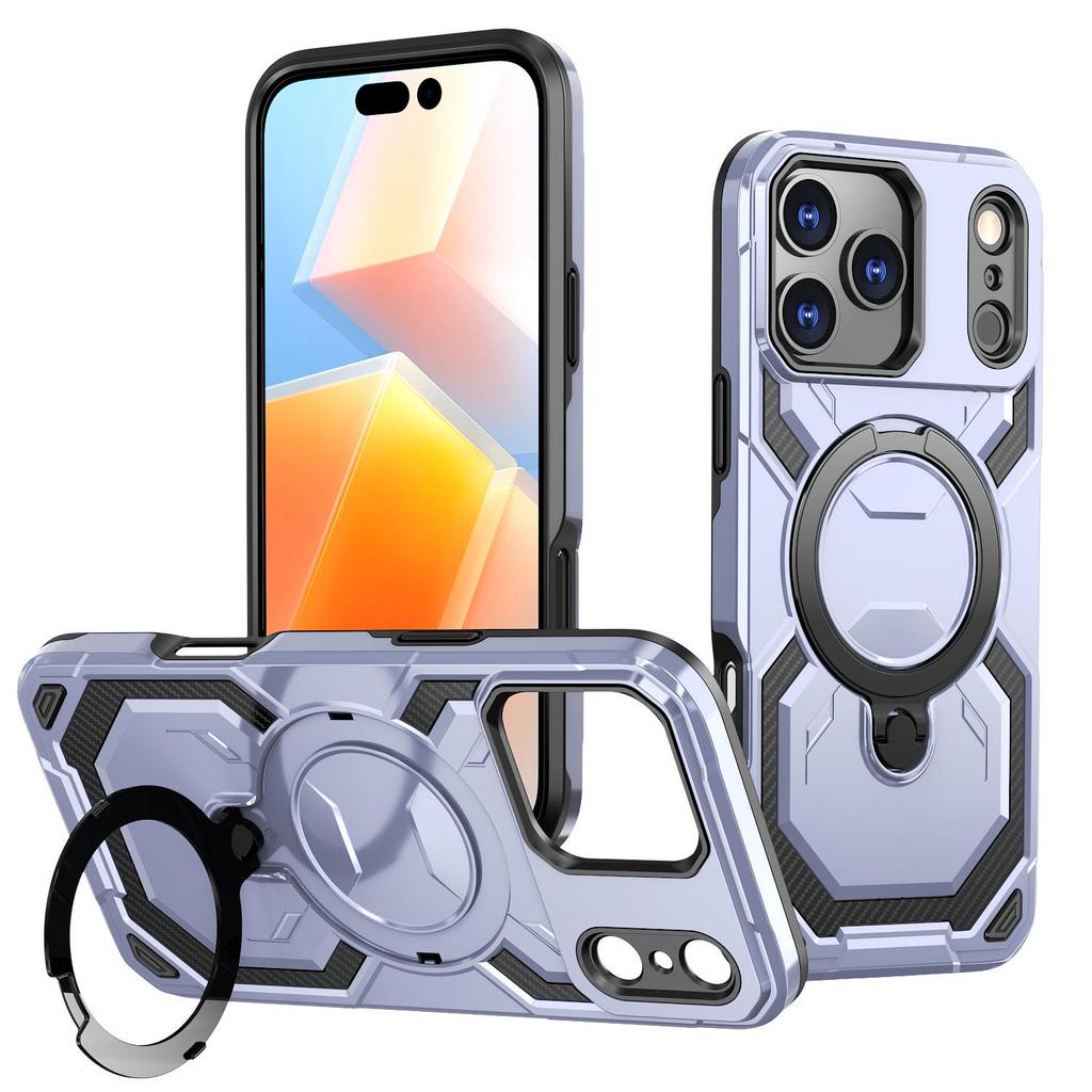 iPhone 17 Pro Max 360° Dönebilen Standlı Kılıf - Darbeye Dayanıklı Manyetik Savaşçı