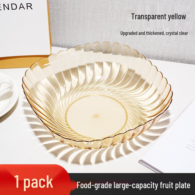 Elegancki Przezroczysty Talerz na Owoce i Przekąski: Idealny do dekoracji salonu i stolika kawowego