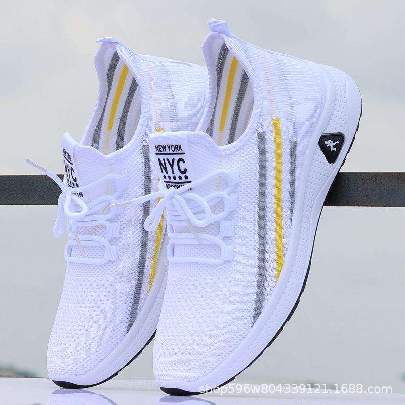 

Ленивые туфли с одной педалью 2024 года, новые мужские туфли с мягкой подошвой, дышащая сетчатая повседневная спортивная обувь, летние дезодорирующие маленькие белые туфли 39