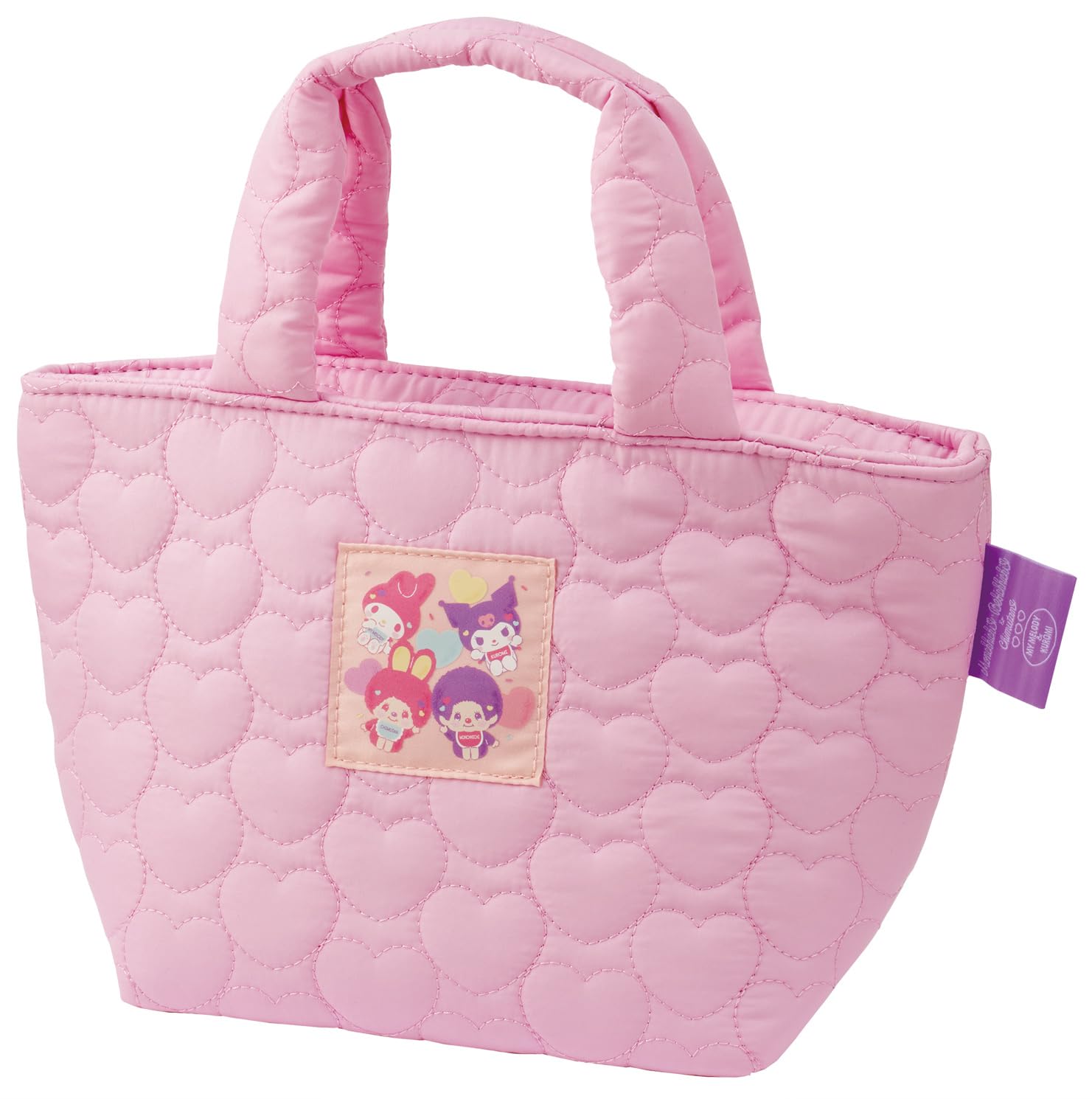 Skater Lunch Sanrio Monchhichi x MU My Melody Kuromi Bag, Quilted, Insulated, KKLB2-A