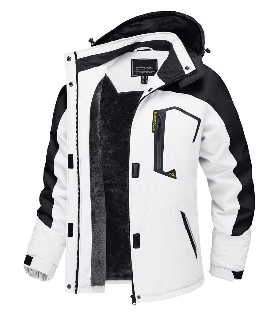 TACVASEN Outdoor Shell Winter Mountain Outdoor Cold Weather XL Women's Jacket, Water-Repellent, Parka, Sweat-Wicking, Hooded, Wear, Coat, Black,