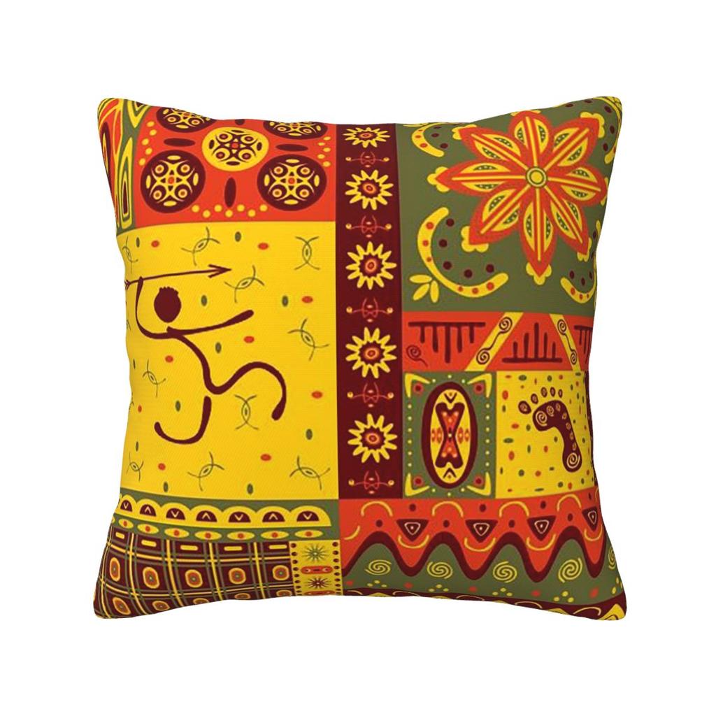 Original Tribal Prints 2 Square Pillowcase Cushion Cover Pillow Case Throw Pillow Cover for Home Sofa Living Room