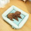 New Plaid Square Kennel and Cat Kennel for All Seasons Cute and Comfortable Dog Mat with Bow Shape