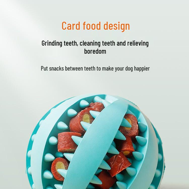 Dog Boredom Buster: Bite-Resistant Rubber Molar Ball for Teeth Cleaning - Small, Medium & Large Puppies
