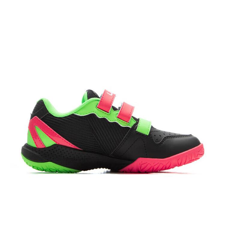 Li Ning Thunder Jr. Seamless Fashionable Anti-Slip Durable Badminton Low-Top Training Shoes Kids sneaker Black AYTV012-4
