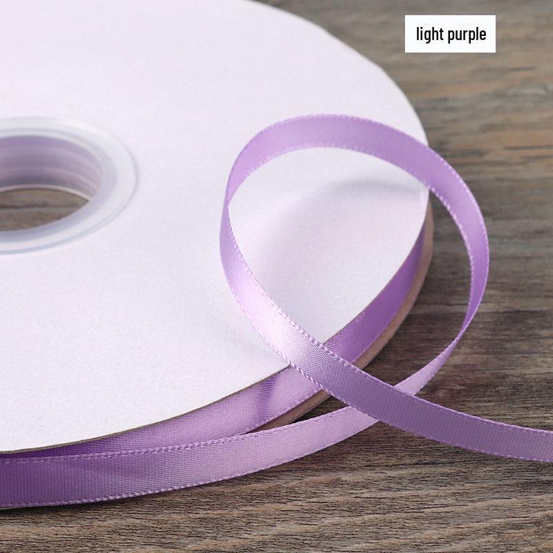1cm High-Density Silk Ribbon for DIY Bows, Gift Wrapping, Cake Decoration, and Flower Bouquets
