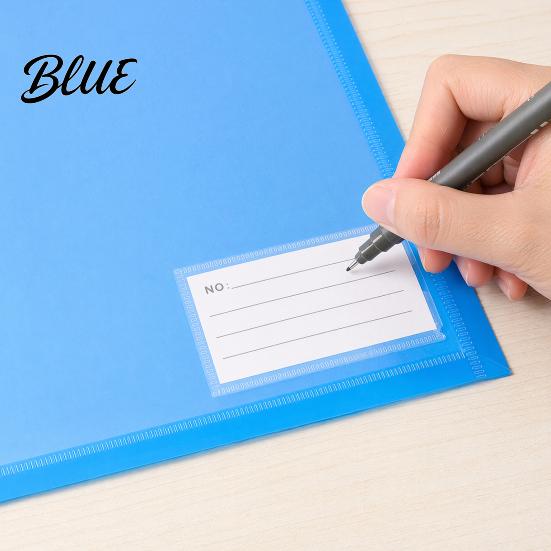 7 Color File Insert with Clear Envelope Poly Folder Set Binders Pocket Hook And Loop Closure Plastic Project Document
